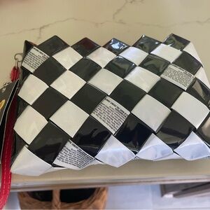 Black and White Checkered Clutch